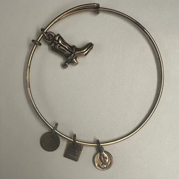 Jewelry Alex And Ani Gold Charm Cowboy Boot Bracelet Poshmark